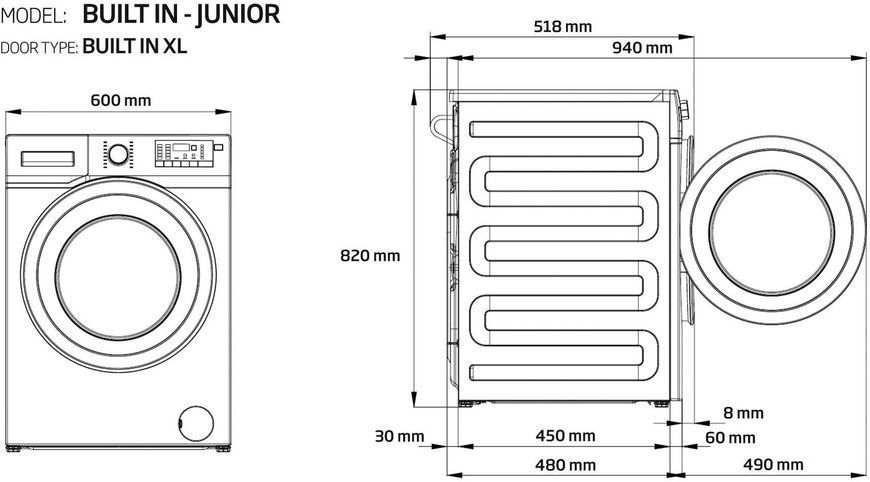 Вбудовувана пральна машина Beko WITV 8712 X0W 595913 фото