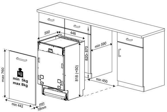 Вбудовувана посудомийна машина Beko DIS 48130 596361 фото