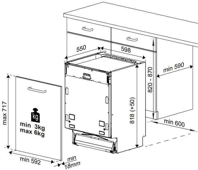 Встраиваемая посудомоечная машина Beko DIN 35320 922052 фото