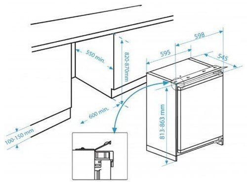 Встраиваемый холодильник Beko BU 1153 596103 фото