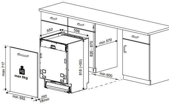 Встраиваемая посудомоечная машина Beko DIN 28424 596179 фото