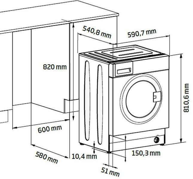Вбудовувана пральна машина Beko HITV 8733 B0 338256 фото